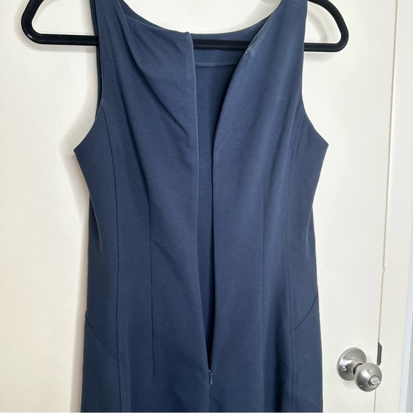 MM Lafleur Lydia Twist Strap Sheath Dress in Navy Blue - Picture 8 of 9